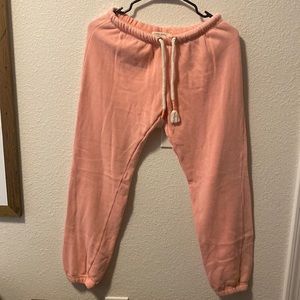 Peach/light pink fleece sweats size small